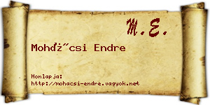 Mohácsi Endre névjegykártya